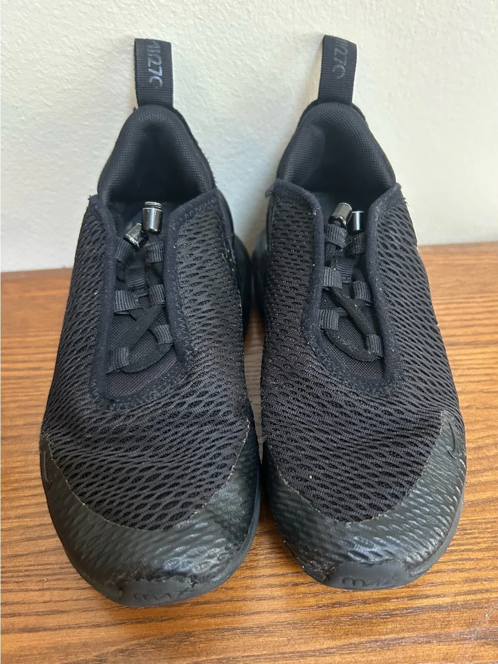 Nike Air Max 270 Black Mesh Slip-On Sneakers (Little Kid 13C)